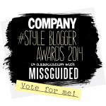 Shortlisted for Company Magazine Style Blogger Awards 2014